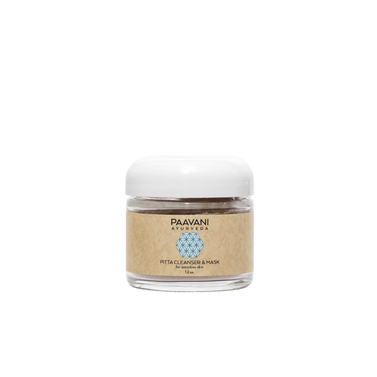 Paavani Ayurveda Pitta Cleanser and Mask with Ayurvedic cleansing grains for sensitive, inflamed skin, natural skincare solution