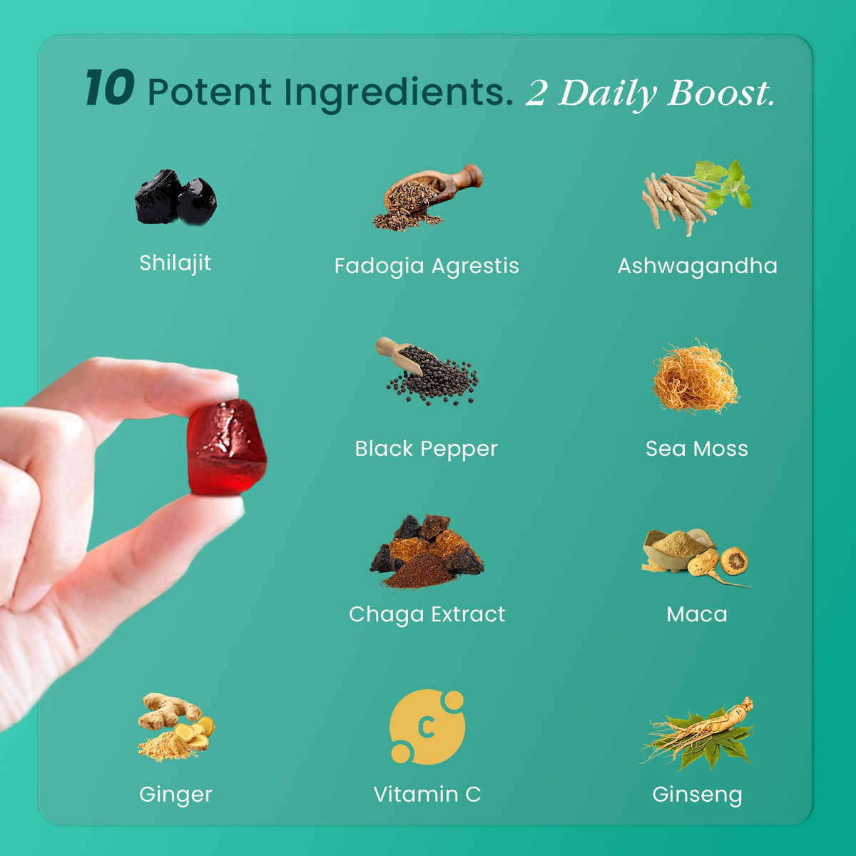 BeepWell Shilajit resin and gummies combo with Ashwagandha, featuring vegan, no added sugar, and 80 resin servings plus 60 gummies.