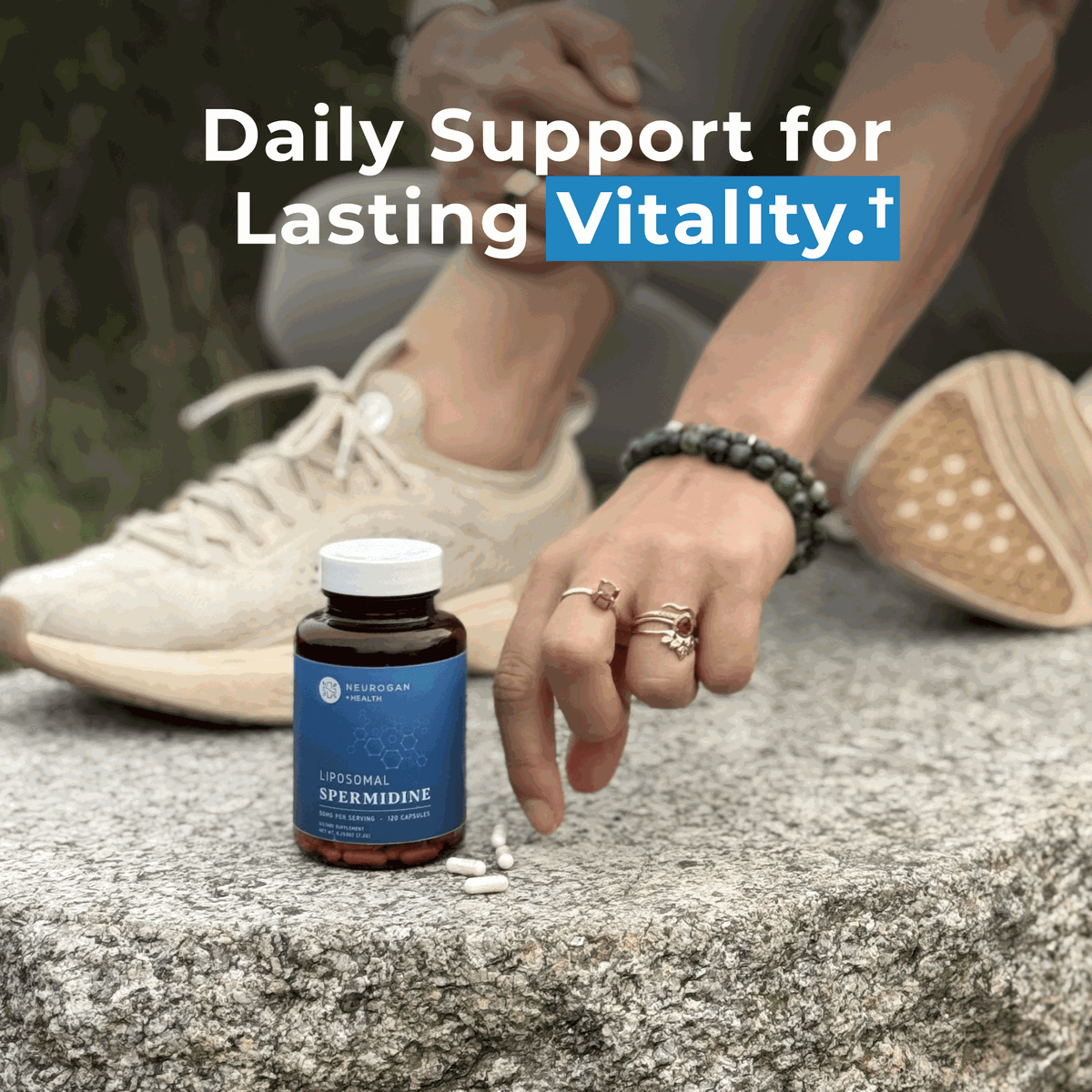 Liposomal spermidine capsules from Neurogan Health, dietary supplement for cellular vitality and health support.