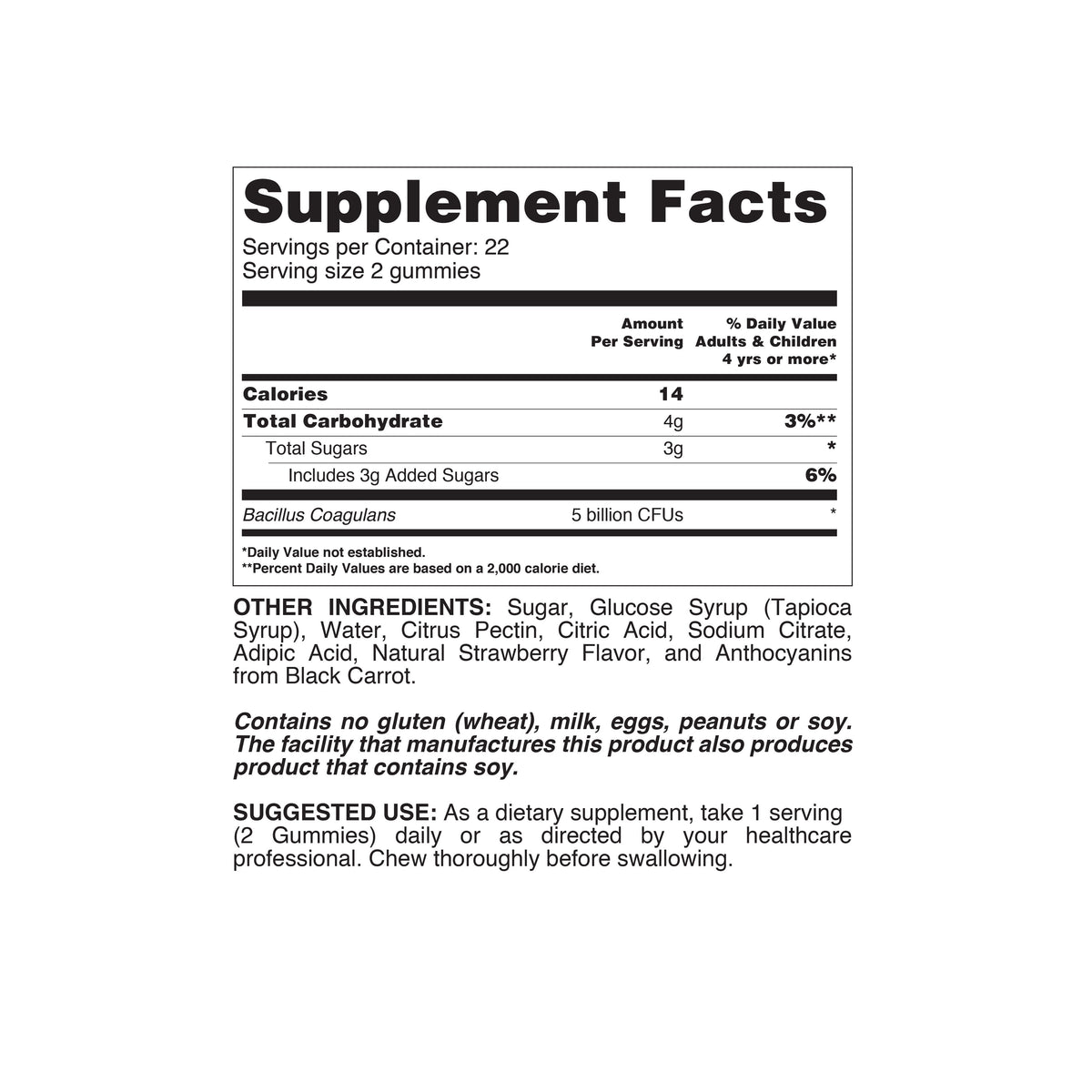 Tapioca probiotic gummies by Your Label showing colorful, chewy probiotic supplement gummies in a clear container.